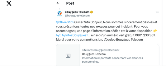 Cyberattaque chez Bouygues Telecom, 6,4 millions de comptes touchés