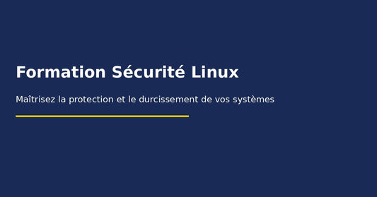 💻 Formation Sécurité Linux – De l’initiation au durcissement complet du système